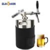 Mini de cerveza de barril 5L, fabricante de cerveza casera, barril Premium de acero inoxidable, dispensador de cerveza artesanal, uso de cartucho de CO2 de 8g