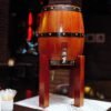 PlumWheat-dispensador de barril de cerveza de madera de pino, contenedor de barril de vino de 3 litros, revestimiento de acero inoxidable, para bebidas y whisky, BT23